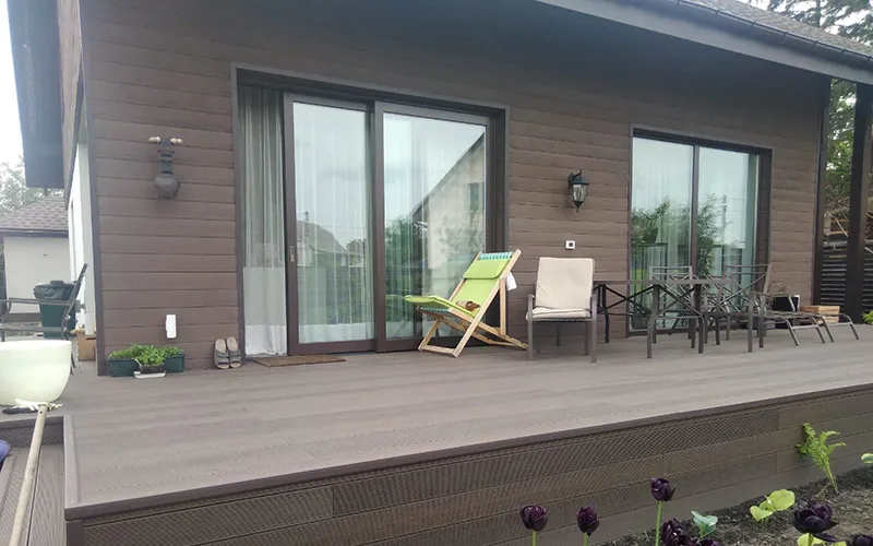 ДПК, как материал для создания вентилируемых фасадов и внешней отделки бани